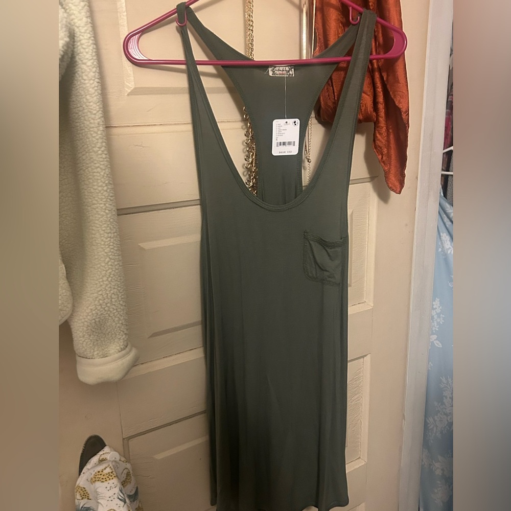 Free people Olive Green Sleeveless Tank Dress
Never worn